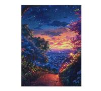 Rompecabezas 1000pcs(52x38cm) para Adultos Magical Night Pathway Rompecabezas para Adultos Juegos Relajantes Alivia El Estrés Cumpleaños