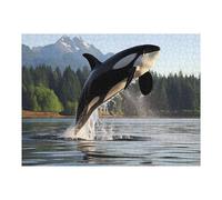 Rompecabezas 1000pcs(52x38cm) para Adultos Majestic Orca Whale Killer Rompecabezas para Adultos Juguetes De Bricolaje Vacaciones En Casa Matar El Tiempo Desafío Educativo 1000pcs(52x38cm)