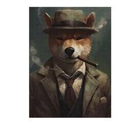 Rompecabezas 1000pcs(52x38cm) para Adultos Shiba Inu The Gangster Rompecabezas para Adultos Juguetes De Bricolaje Vacaciones En Casa Matar El Tiempo Desafío Educativo 1000pcs(52x38cm)