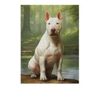 Rompecabezas 1000pcs(52x38cm) para Adultos White Bull Terrier Rompecabezas Práctico para Adultos Juego Difícil Único Regalos De Cumpleaños 1000pcs(52x38cm)