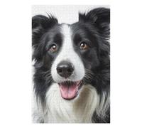 Rompecabezas 1000pcs(75x50cm) para Adolescentes Black & White Border Collie Rompecabezas Juego De Ingenio Desafío Difícil para Cumpleaños, Navidad 1000pcs(75x50cm)