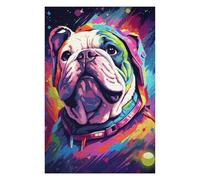 Rompecabezas 1000pcs(75x50cm) para Adolescentes Colorful Bulldog in Space Artwork Rompecabezas para Adolescentes Juegos Relajantes Aliviador del Estrés Reducción del Estrés Regalos 1000pcs(75x50cm)