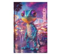 Rompecabezas 1000pcs(75x50cm) para Adolescentes Colorful Lizard in Fantasy Land Rompecabezas Juego De Ingenio Desafío Difícil para Cumpleaños, Navidad 1000pcs(75x50cm)