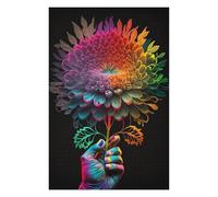 Rompecabezas 1000pcs(75x50cm) para Adolescentes Colorful Rainbow Flower Art Rompecabezas para Adultos Juegos Relajantes Que Mejoran La Memoria Regalos para Reducir El Estrés 1000pcs(75x50cm)