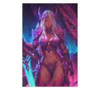 Rompecabezas 1000pcs(75x50cm) para Adolescentes Dragon Armor Fantasy Woman-2 Rompecabezas Juego De Ingenio Desafío Difícil para Cumpleaños, Navidad 1000pcs(75x50cm)