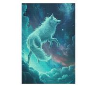 Rompecabezas 1000pcs(75x50cm) para Adolescentes Galactic Wolf Majesty Rompecabezas para Adultos Juego Práctico Alivia El Estrés Cumpleaños Y Navidad 1000pcs(75x50cm)