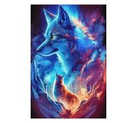 Rompecabezas 1000pcs(75x50cm) para Adolescentes Galactic Wolf Spirit Art Print Rompecabezas para Adultos Juegos Relajantes Que Mejoran La Memoria Regalos para Reducir El Estrés 1000pcs(75x50cm)