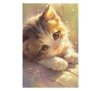Rompecabezas 1000pcs(75x50cm) para Adolescentes Golden-Eyed Kitten Painting Rompecabezas para Adultos Juegos Familiares Regalo De Cumpleaños Ayuda A Ejercitar El Cerebro 1000pcs(75x50cm)