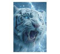 Rompecabezas 1000pcs(75x50cm) para Adolescentes White Tiger Roar Nature's Power Rompecabezas Juego De Ingenio Desafío Difícil para Cumpleaños, Navidad 1000pcs(75x50cm)