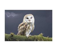 Rompecabezas 1000pcs(75x50cm) para Adultos Barn Owl in Stormy Sky Rompecabezas para Adultos Juguetes De Bricolaje Vacaciones En Casa Matar El Tiempo Desafío Educativo 1000pcs(75x50cm)
