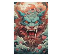 Rompecabezas 1000pcs(75x50cm) para Adultos Dragon'S Roar Mythical Artwork Rompecabezas para Adultos Juegos Relajantes Alivia El Estrés Cumpleaños