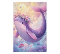 Rompecabezas 1000pcs(75x50cm) para Adultos Fantasy Whale with Flowers Rompecabezas para Adultos Juguete Decoración De Pared Regalos para Mujeres Gran Regalo para Juegos 1000pcs(75x50cm)