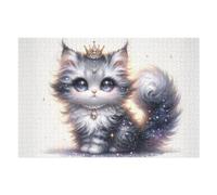 Rompecabezas 1000pcs(75x50cm) para Adultos Galactic Kitten Crowned Rompecabezas para Adultos Juegos Familiares Decoración De Pared Regalos para Reducir El Estrés 1000pcs(75x50cm)