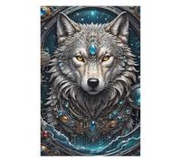 Rompecabezas 1000pcs(75x50cm) para Adultos Galactic Shaman Wolf Rompecabezas Juegos Relajantes Corte De Precisión Cumpleaños 1000pcs(75x50cm)