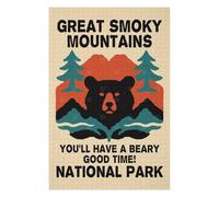 Rompecabezas 1000pcs(75x50cm) para Adultos Great Smoky Mountains National Park Poster Rompecabezas para Adultos Juguetes Antiestrés Corte De Precisión Cumpleaños 1000pcs(75x50cm)