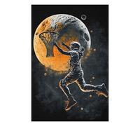 Rompecabezas 1000pcs(75x50cm) para Adultos Space Slam Dunk Astronaut Basketball Art Rompecabezas para Adultos Juegos Relajantes Desafío Difícil para Cumpleaños, Navidad 1000pcs(75x50cm)