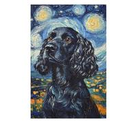 Rompecabezas 1000pcs(75x50cm) para Adultos Starry Night Cocker Spaniel Art Print -1 Rompecabezas para Adolescentes Juego Familiar Decoración del Hogar Regalos Y Cumpleaños Únicos 1000pcs(75x50cm)