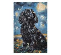 Rompecabezas 1000pcs(75x50cm) para Adultos Starry Night Cocker Spaniel Rompecabezas para Adolescentes Juego Familiar Decoración del Hogar Regalos Y Cumpleaños Únicos 1000pcs(75x50cm)