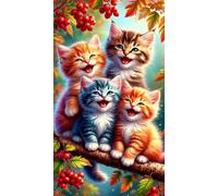 Rompecabezas 1500 Piezas para Adultos 87 x 57 cm,Juego Antiestrés, DIY Puzzle para Veladas en Familia y Regalos Originales (Gatos Felices)