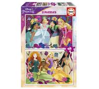 Educa - Disney Princess | Set de 2 Puzzles Infantiles con 48 Piezas. Medida aproximada una Vez montado: 28 x 20 cm. Compuesto por Grandes Piezas Perfectamente acabadas. A Partir de 4 años (19675)