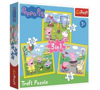Rompecabezas 3 en 1 de Peppa Pig - Happy Days