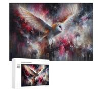 Rompecabezas 300 PCS Abstract Barn Owl in Flight Painting Rompecabezas para Adolescentes Juegos Relajantes Desafío Difícil Cumpleaños Y Navidad 300 PCS