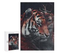 Rompecabezas 300 PCS Bengal Tiger Deer Love Rompecabezas para Adultos Juguete Decoración De Pared Patrón De Ensamblaje Oferta como Regalos para Toda La Familia 300 PCS