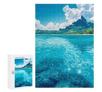 Rompecabezas 300 PCS Blue Lagoon Bora Bora Rompecabezas para Adultos Juguete Decoración De Pared Regalo De Cumpleaños Oferta como Regalos para Toda La Familia 300 PCS