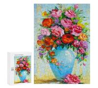 Rompecabezas 300 PCS Bouquet of Roses in A Vase Rompecabezas para Adultos Juguete Decoración De Pared Patrón De Ensamblaje Oferta como Regalos para Toda La Familia 300 PCS
