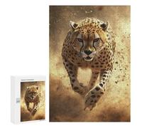 Rompecabezas 300 PCS Cheetah Running Rompecabezas para Adultos Juguete Decoración De Pared Regalo De Cumpleaños Oferta como Regalos para Toda La Familia 300 PCS