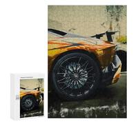 Rompecabezas 300 PCS Closeup of A Car Wheel Rompecabezas para Adultos Juguete Decoración De Pared Patrón De Ensamblaje Oferta como Regalos para Toda La Familia 300 PCS