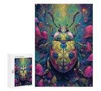 Rompecabezas 300 PCS Colorful Beetle in Fantasy Forest Rompecabezas para Adultos Mejora La Memoria Interacción Entre Padres E Hijos Juegos De Ingenio para La Familia 300 PCS