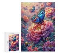 Rompecabezas 300 PCS Colorful Butterfly Garden-4 Rompecabezas para Adolescentes Alivia El Estrés Desafío Educativo Regalos Y Cumpleaños Únicos 300 PCS