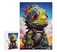 Rompecabezas 300 PCS Colorful Robot Lizard Toy Rompecabezas para Adolescentes Carrera De Velocidad Manual Actividades Divertidas En Casa Juego Desafiante Y Juego Familiar 300 PCS