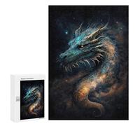 Rompecabezas 300 PCS Cosmic Dragon Art Print-5 Rompecabezas para Adolescentes Alivia El Estrés Desafío Educativo Regalos Y Cumpleaños Únicos 300 PCS