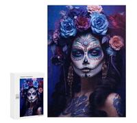 Rompecabezas 300 PCS Day of The Dead Beauty Rompecabezas para Adultos Juguete Decoración De Pared Patrón De Ensamblaje Oferta como Regalos para Toda La Familia 300 PCS