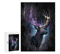 Rompecabezas 300 PCS Deer Head Colorful Rompecabezas para Adultos Juguete Decoración De Pared Regalo De Cumpleaños Oferta como Regalos para Toda La Familia 300 PCS