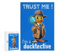 Rompecabezas 300 PCS Ducktective Duck Goose Rompecabezas para Adultos Juguete Decoración De Pared Patrón De Ensamblaje Oferta como Regalos para Toda La Familia 300 PCS