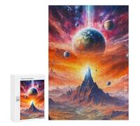 Rompecabezas 300 PCS Earth Tower Rompecabezas para Adultos Juguete Decoración De Pared Patrón De Ensamblaje Oferta como Regalos para Toda La Familia 300 PCS