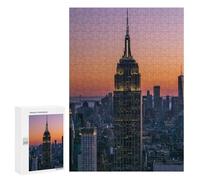 Rompecabezas 300 PCS Empire State Building Rompecabezas para Adultos Juguete Decoración De Pared Patrón De Ensamblaje Oferta como Regalos para Toda La Familia 300 PCS