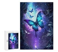 Rompecabezas 300 PCS Enchanted Butterfly Garden Rompecabezas para Adolescentes Alivia El Estrés Desafío Educativo Regalos Y Cumpleaños Únicos 300 PCS
