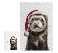 Rompecabezas 300 PCS Festive Ferret Portrait Rompecabezas para Adultos Juguete Decoración De Pared Regalo De Cumpleaños Oferta como Regalos para Toda La Familia 300 PCS