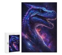 Rompecabezas 300 PCS Galactic Dinosaur Art Print-1 Rompecabezas para Adolescentes Alivia El Estrés Desafío Educativo Regalos Y Cumpleaños Únicos 300 PCS