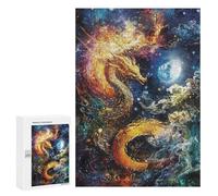Rompecabezas 300 PCS Galactic Dragon Art Print -1 Rompecabezas para Adultos Mejora La Memoria Interacción Entre Padres E Hijos Juegos De Ingenio para La Familia 300 PCS