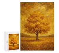 Rompecabezas 300 PCS Golden Tree in Field Rompecabezas para Adultos Juguete Decoración De Pared Regalo De Cumpleaños Oferta como Regalos para Toda La Familia 300 PCS