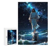 Rompecabezas 300 PCS Jesus Walking Water Rompecabezas para Adultos Juguete Decoración De Pared Regalo De Cumpleaños Oferta como Regalos para Toda La Familia 300 PCS