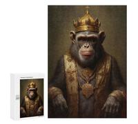 Rompecabezas 300 PCS King Chimpanzee Rompecabezas para Adultos Juguete Decoración De Pared Regalo De Cumpleaños Oferta como Regalos para Toda La Familia 300 PCS
