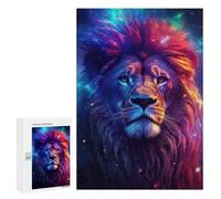 Rompecabezas 300 PCS Lion Night Galaxy Aurora Rompecabezas para Adultos Juguete Decoración De Pared Patrón De Ensamblaje Oferta como Regalos para Toda La Familia 300 PCS