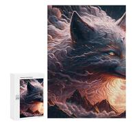 Rompecabezas 300 PCS Magical Fox in Stormy Sky Rompecabezas Juguetes Antiestrés Pero Divertidos Y Humorísticos Oferta como Regalos para Toda La Familia 300 PCS