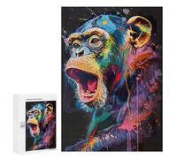 Rompecabezas 300 PCS Monkey Popart Painting Rompecabezas para Adultos Juguete Decoración De Pared Regalo De Cumpleaños Oferta como Regalos para Toda La Familia 300 PCS